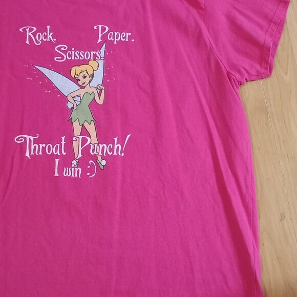 Disney Tinkerbell / Graphic T-Shirt / Unisex / 3XL / Black Green / Funny Rock Pa - Picture 2 of 4